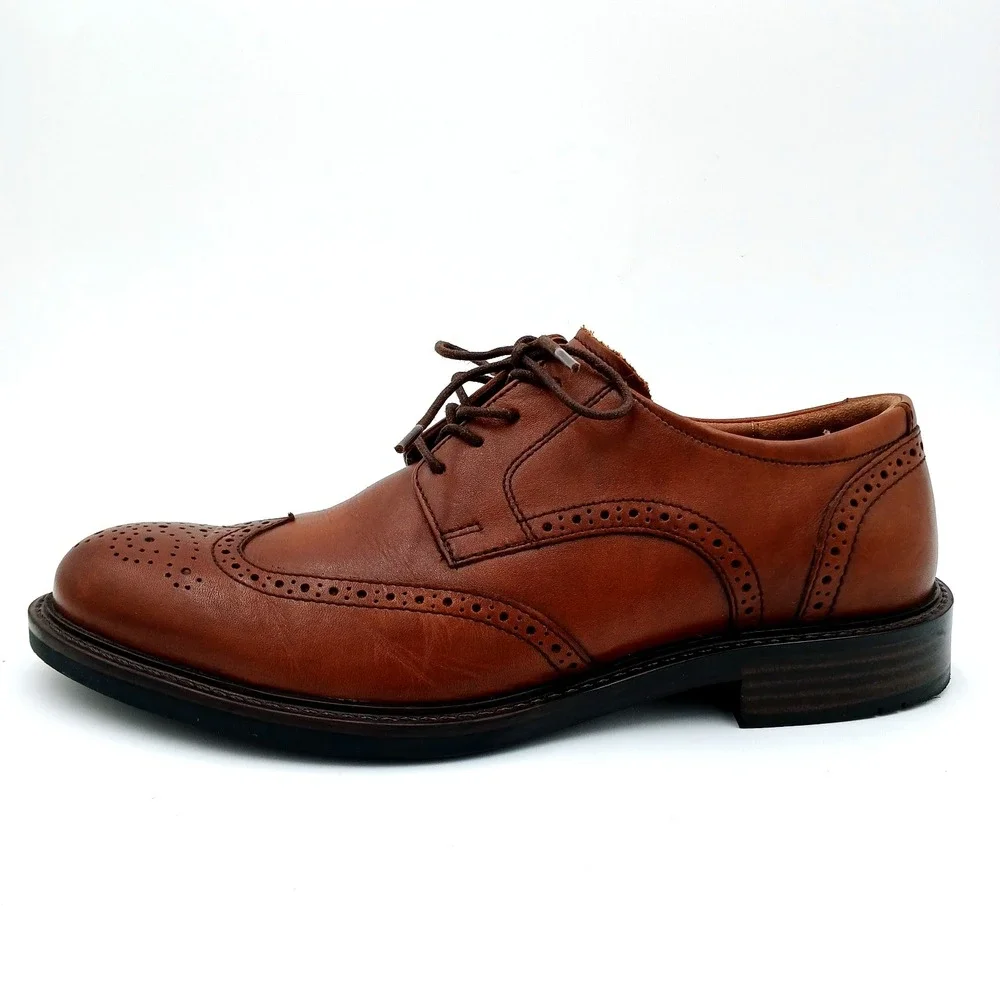 Johnston & Murphy‎ Men's Brown Leather Wingtip Oxford Dress Shoes Size 8M